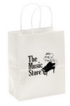 China Custom Promotional White Gloss Shopping Bags